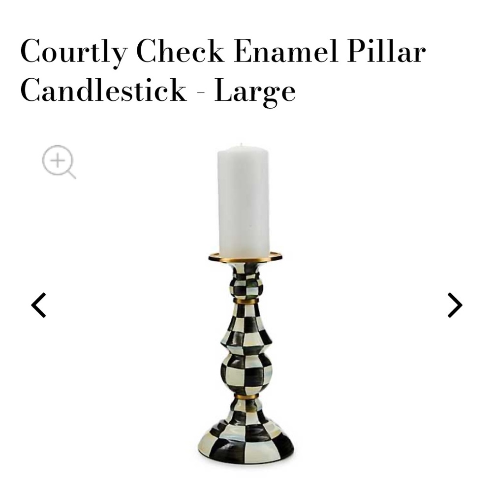 Mackenzie Child’s pillar candlestick